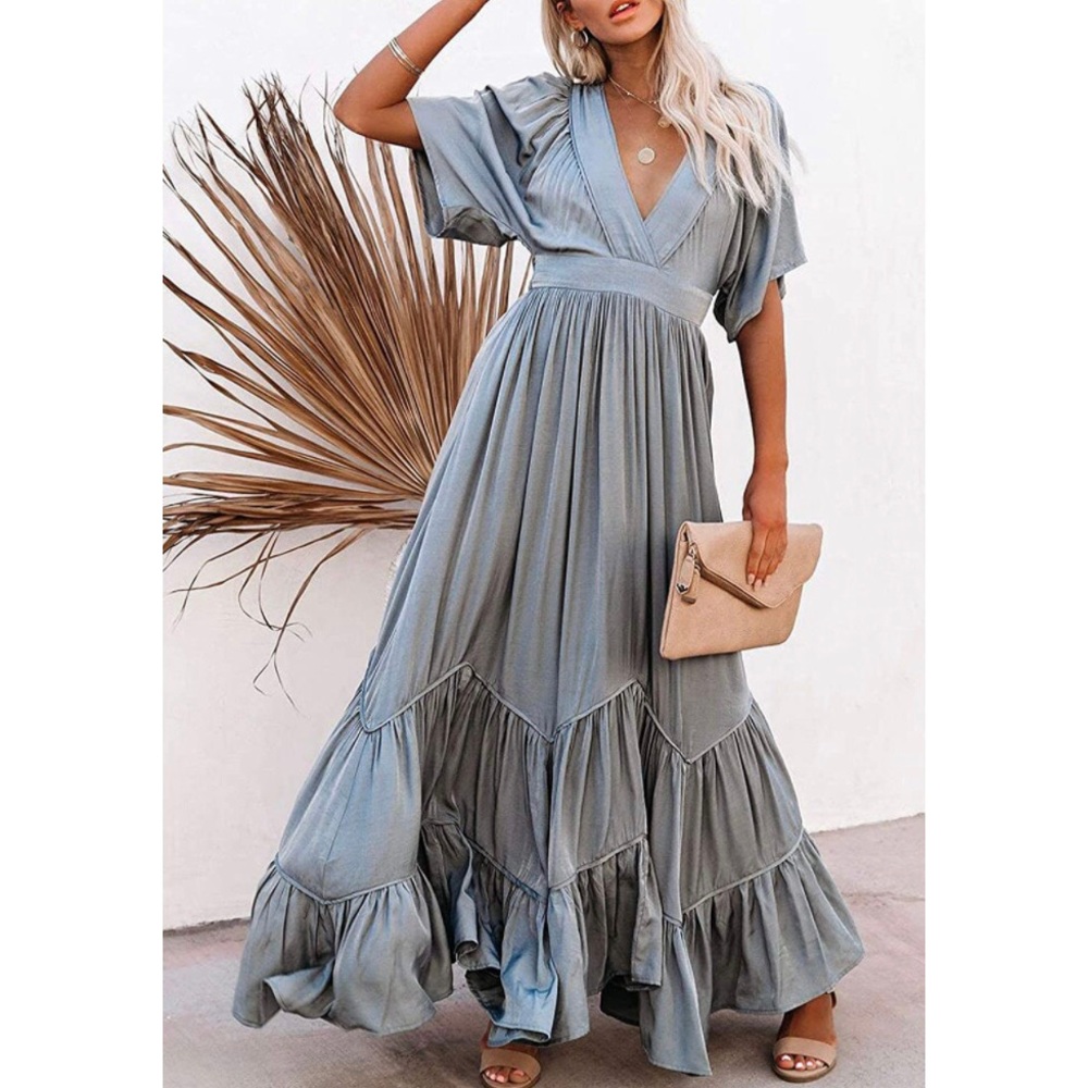 🎉HP🎉NWT Boho Batwing Sleeve Swing Dress - Picture 4 of 6
